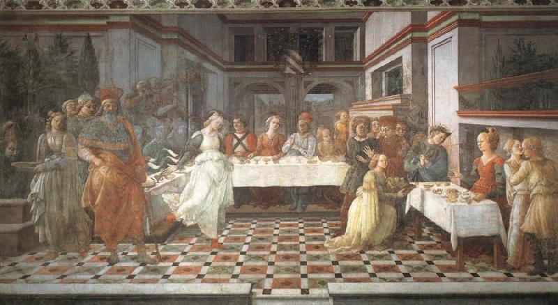 Fra Filippo Lippi The Feast of Herod Sweden oil painting art